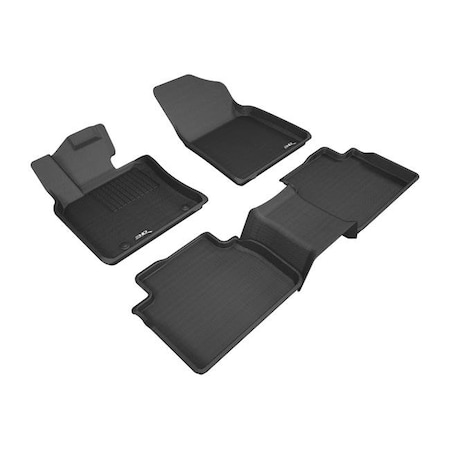 3D Maxpider 3D Maxpider L1TY23701509 Kagu Floor Mat for 2018 Toyota Camry R1 R2; Black L1TY23701509